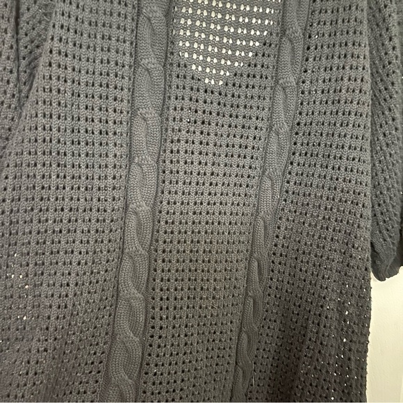 Black Mesh Short Sleeve Top | 22/24 Waffle Mesh Low Cut | Goth Alternative - Picture 6 of 6